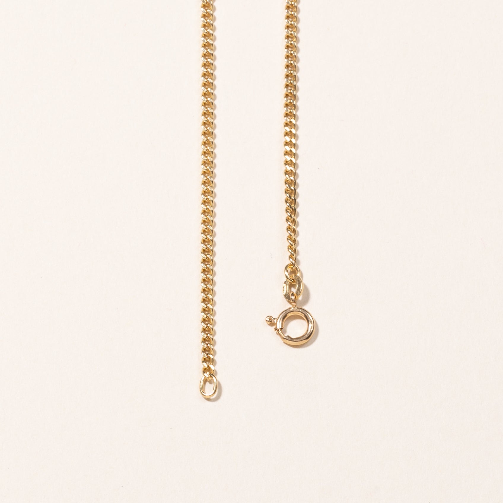 18k Yellow Gold Curb Link Chain | 20"