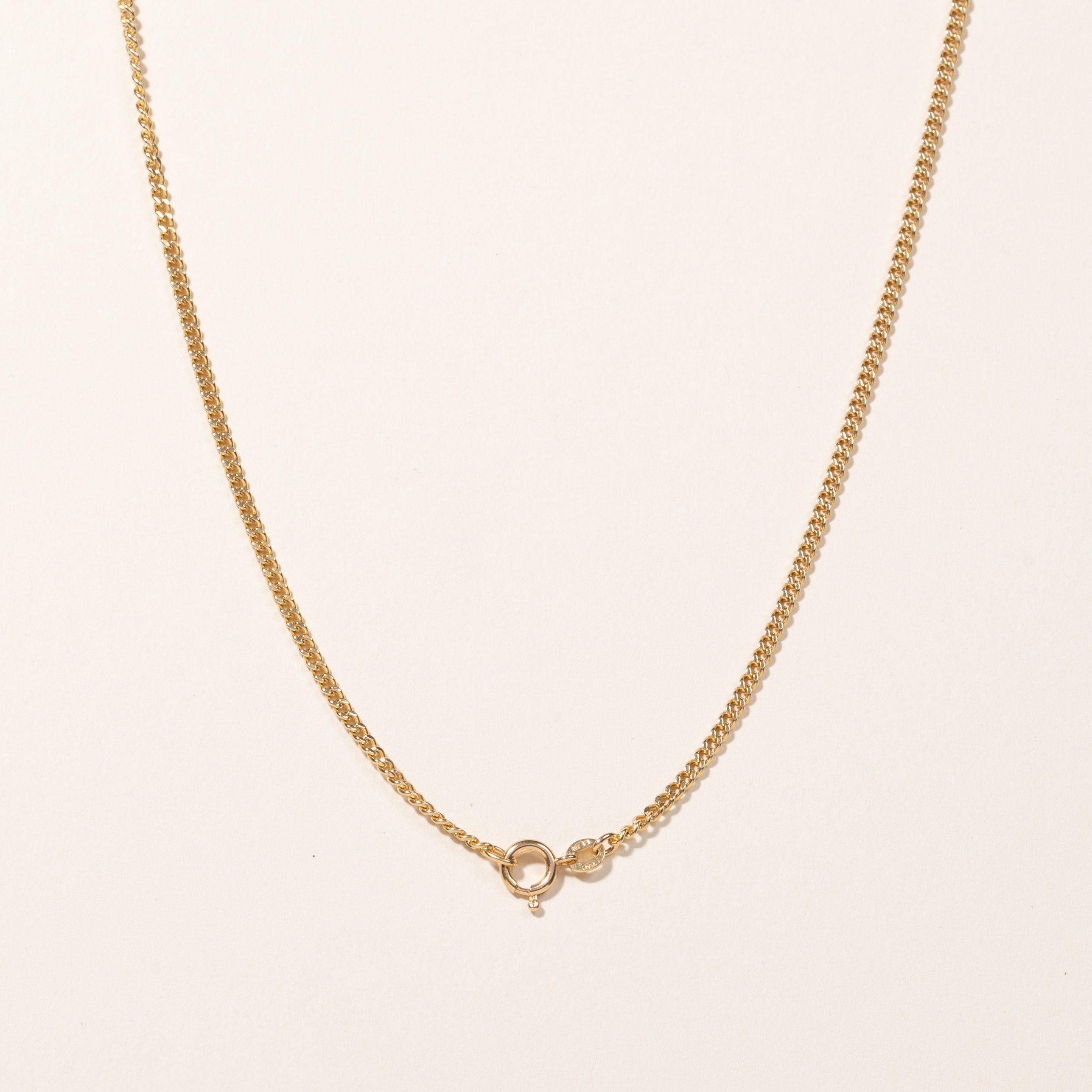 18k Yellow Gold Curb Link Chain | 20"