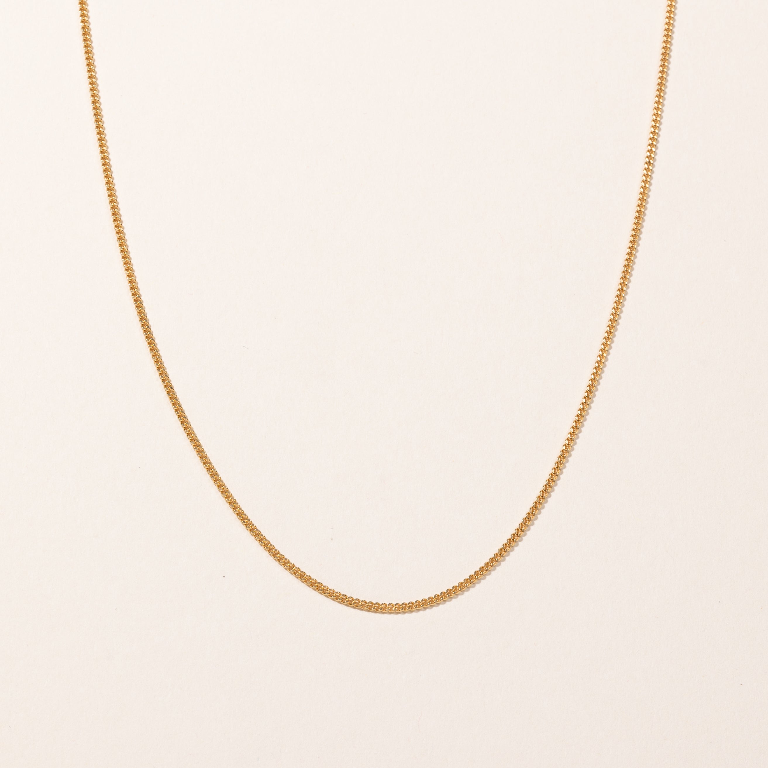 Italian 18k Yellow Gold Curb Link Chain | 24"