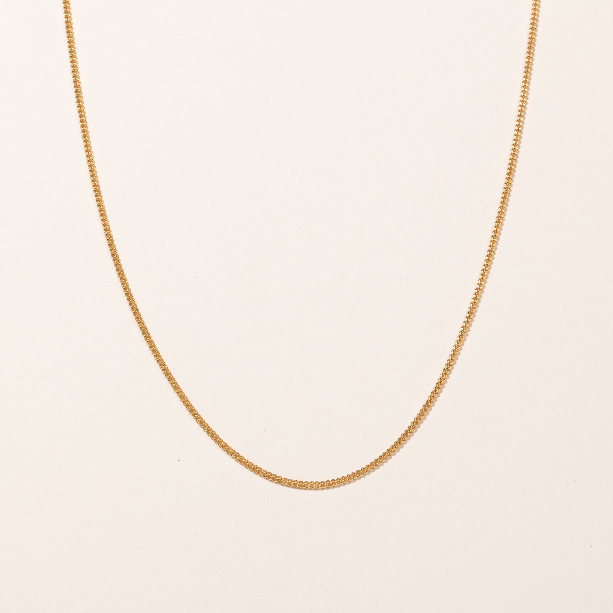 18k Yellow Gold Curb Link Chain | 24