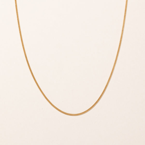 18k Yellow Gold Curb Link Chain | 24