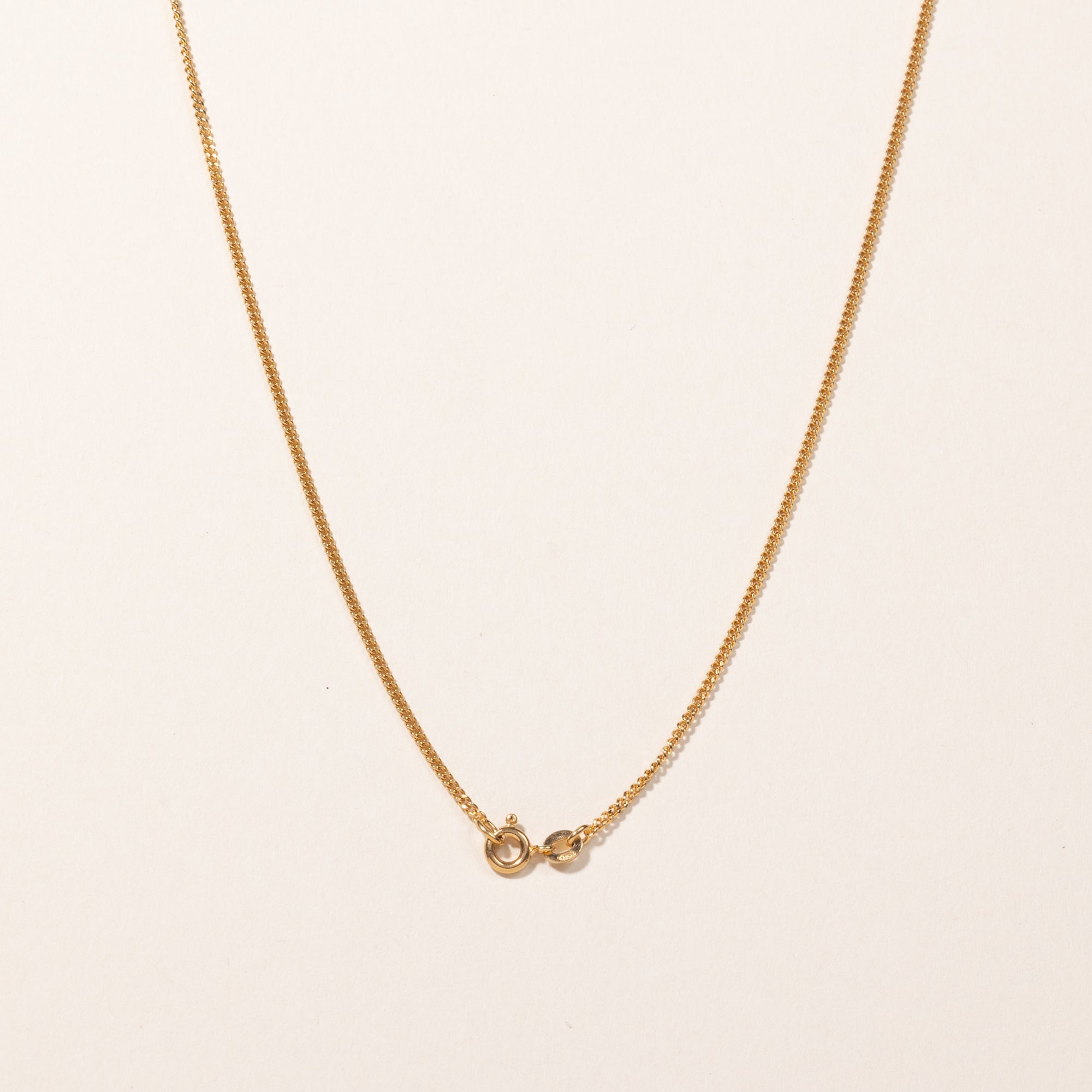 18k Yellow Gold Curb Link Chain | 24