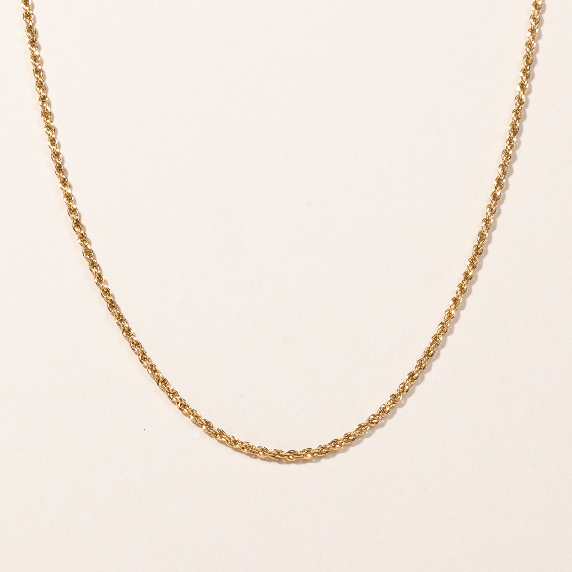 14k Yellow Gold Rope Chain | 17