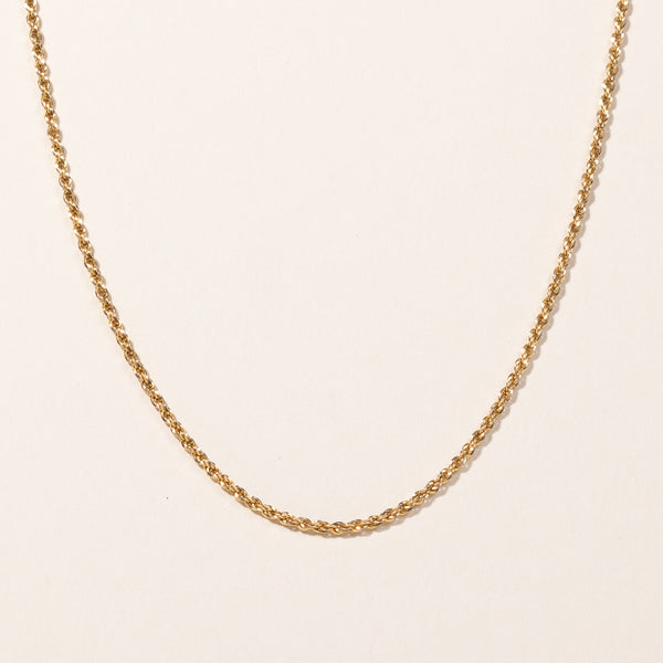 14k Yellow Gold Rope Chain | 17