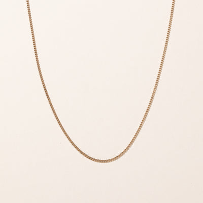10k Yellow Gold Curb Link Chain | 24