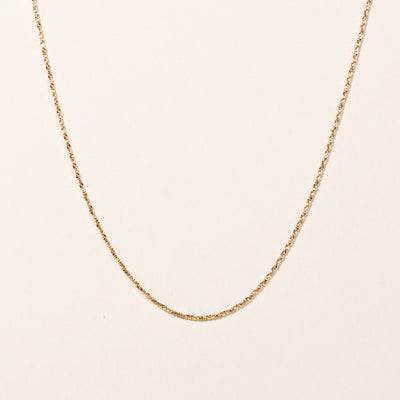 18k Yellow Gold Box Link Chain | 16