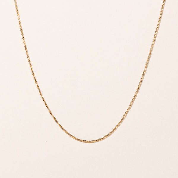 18k Yellow Gold Box Link Chain | 16