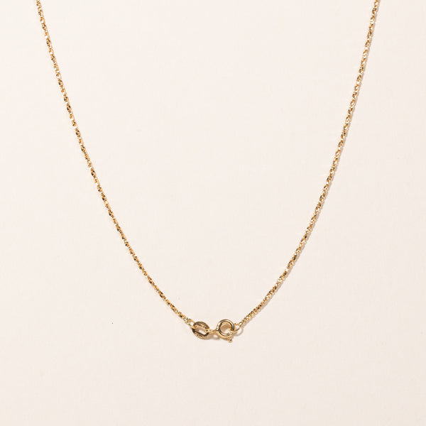 18k Yellow Gold Box Link Chain | 16