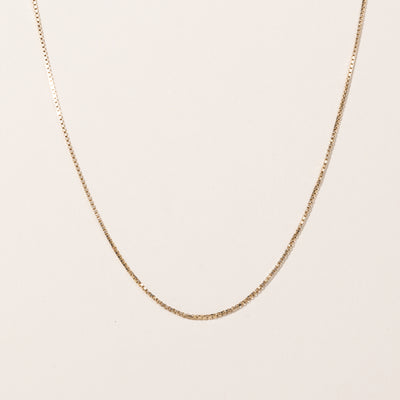 10k Yellow Gold Box Link Chain | 19