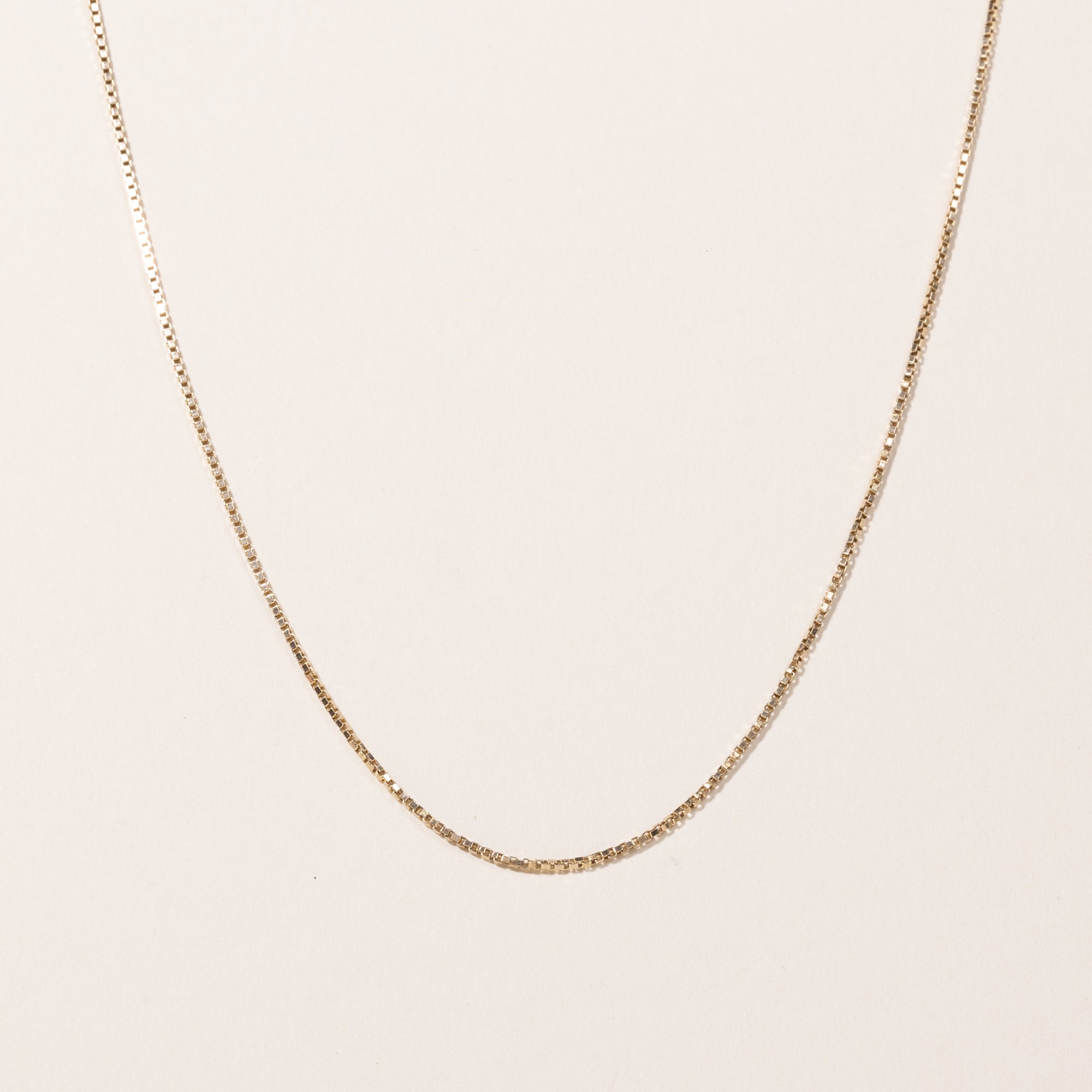 10k Yellow Gold Box Link Chain | 19