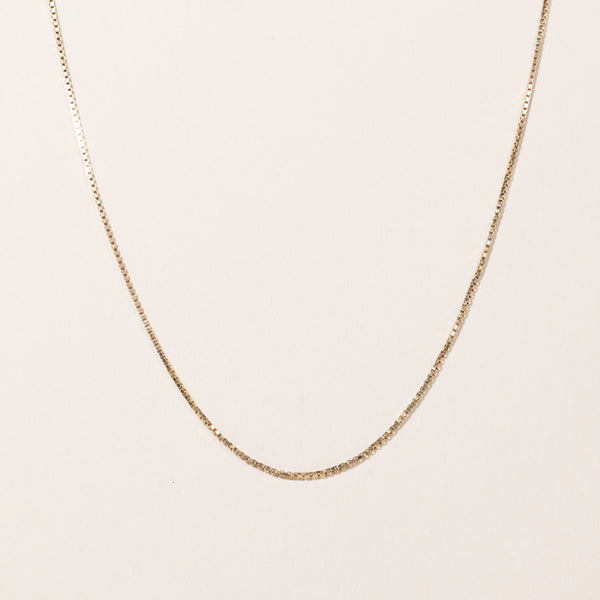 10k Yellow Gold Box Link Chain | 19