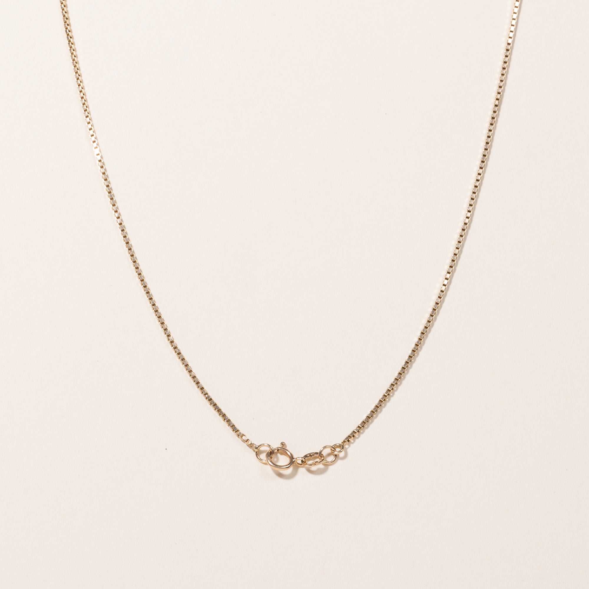 10k Yellow Gold Box Link Chain | 19