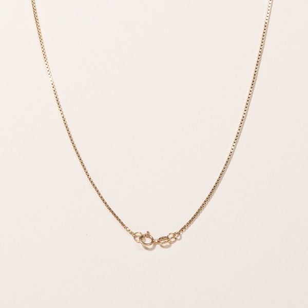 10k Yellow Gold Box Link Chain | 19