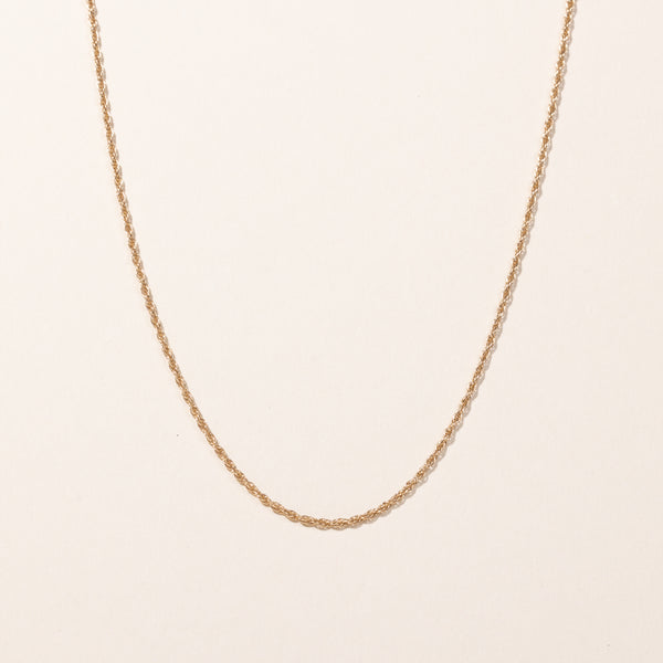 14k Yellow Gold Rope Chain | 22