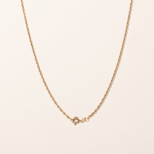 14k Yellow Gold Rope Chain | 22