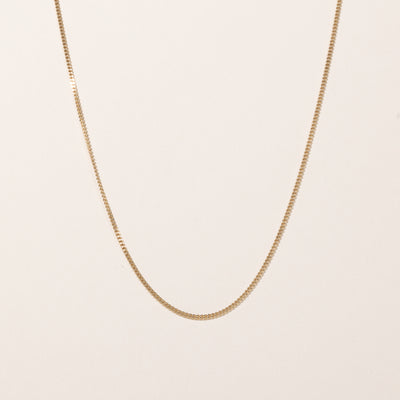 10k Yellow Gold Curb Link Chain | 21