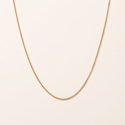 14k Yellow Gold Rolo Chain | 16
