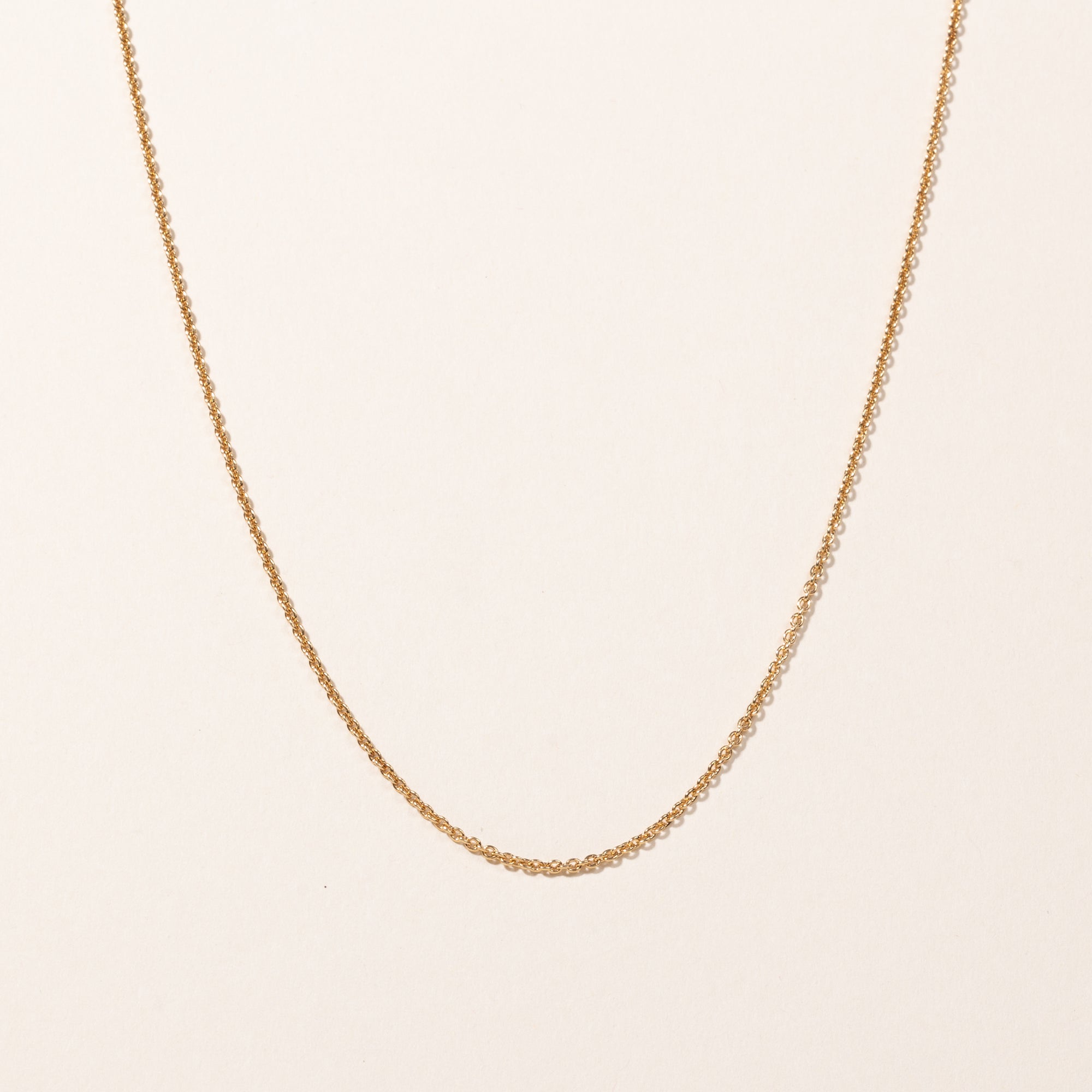 14k Yellow Gold Rolo Chain | 16