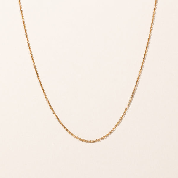 14k Yellow Gold Rolo Chain | 16