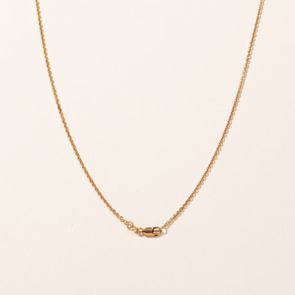 14k Yellow Gold Rolo Chain | 16