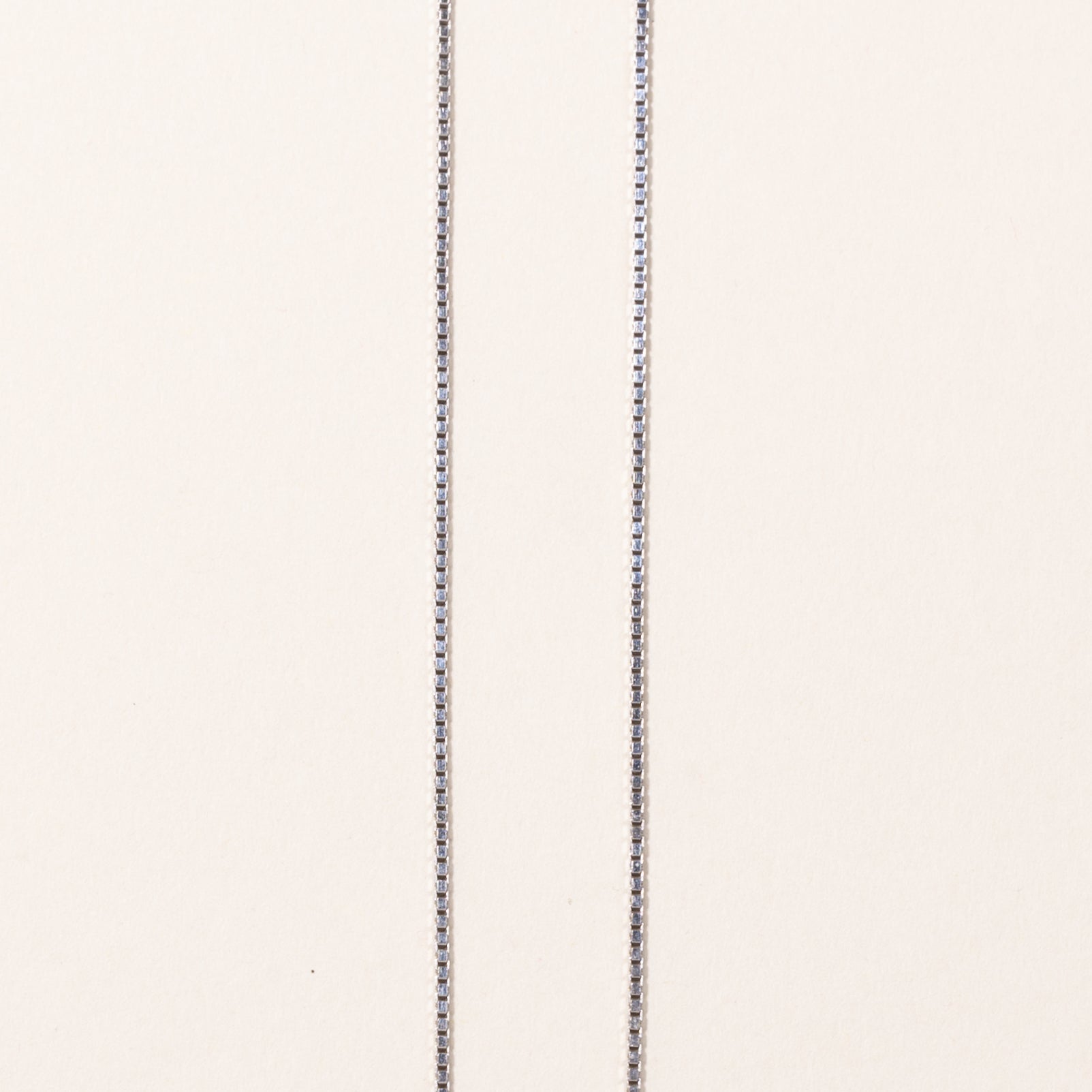 14k White Gold Box Link Chain | 18"