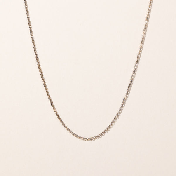 18k White Gold Rolo Chain | 24