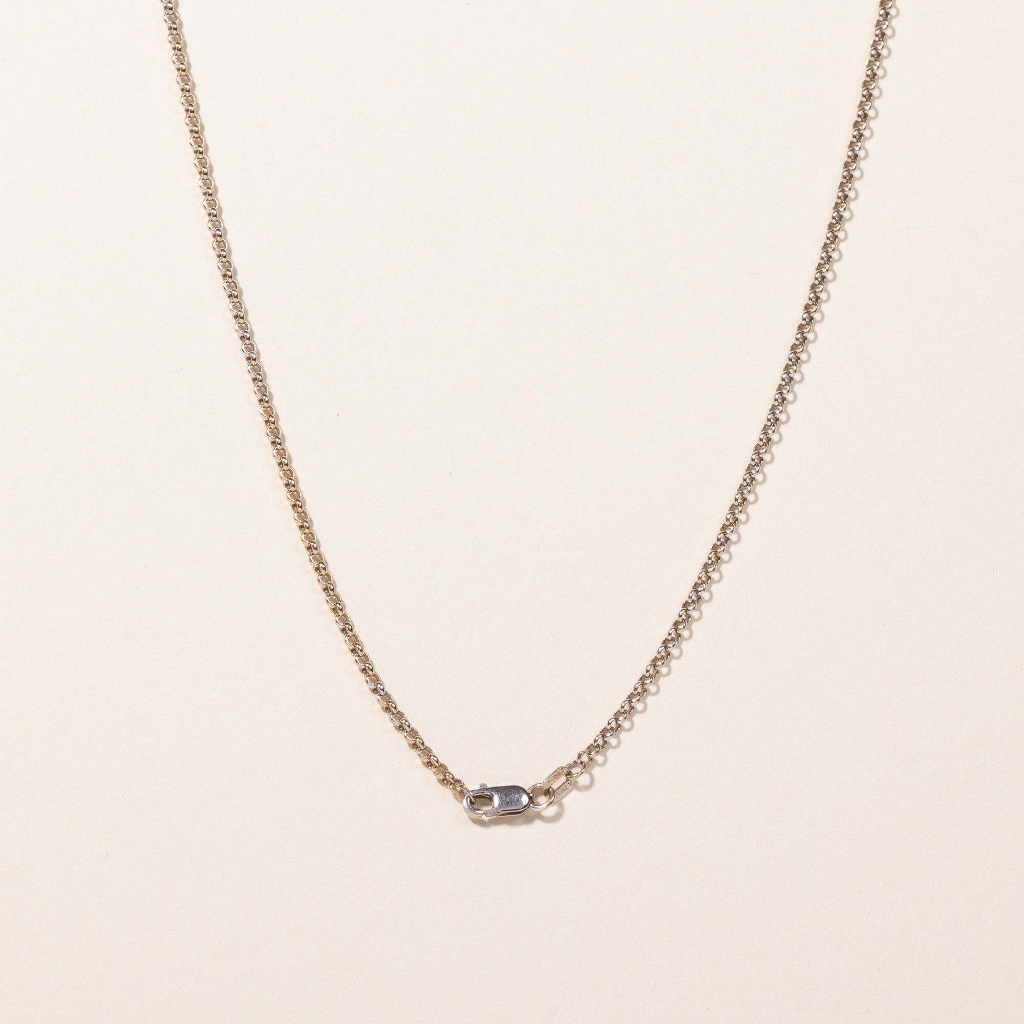 18k White Gold Rolo Chain | 24