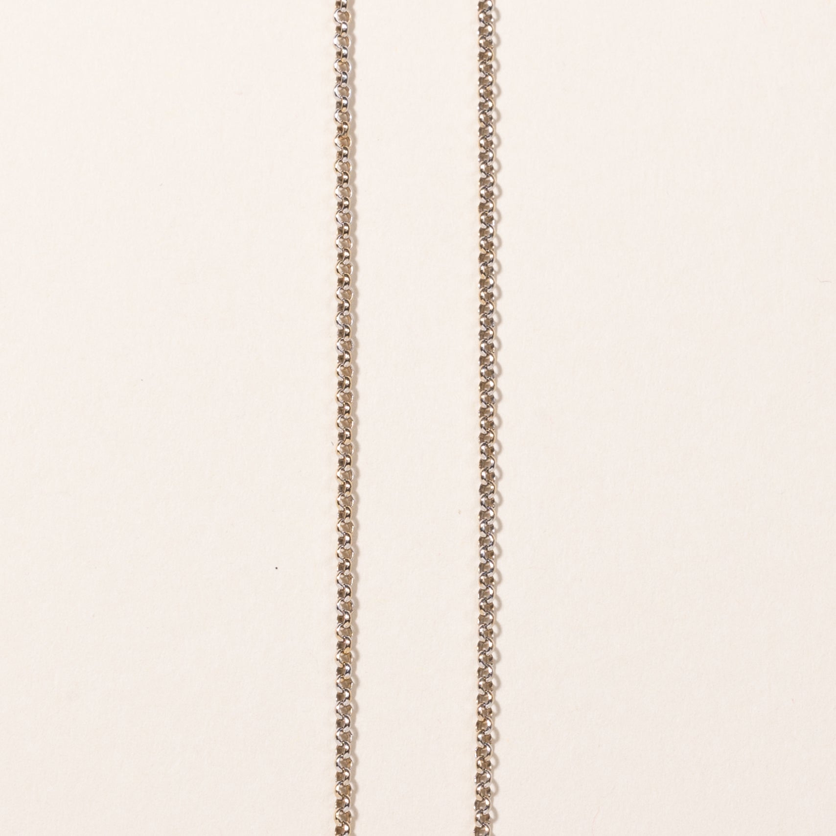 18k White Gold Rolo Chain | 24