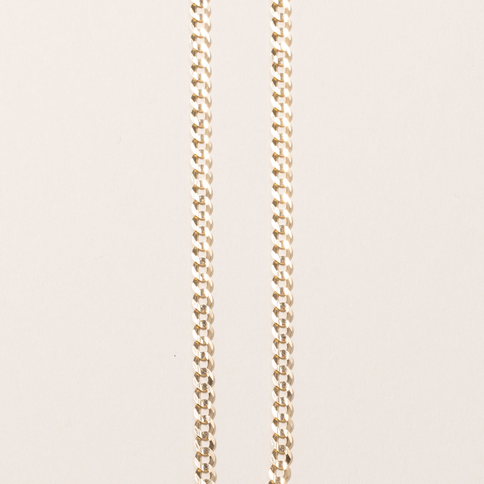 Chaîne gourmette en or jaune 10 carats | 56 cm 