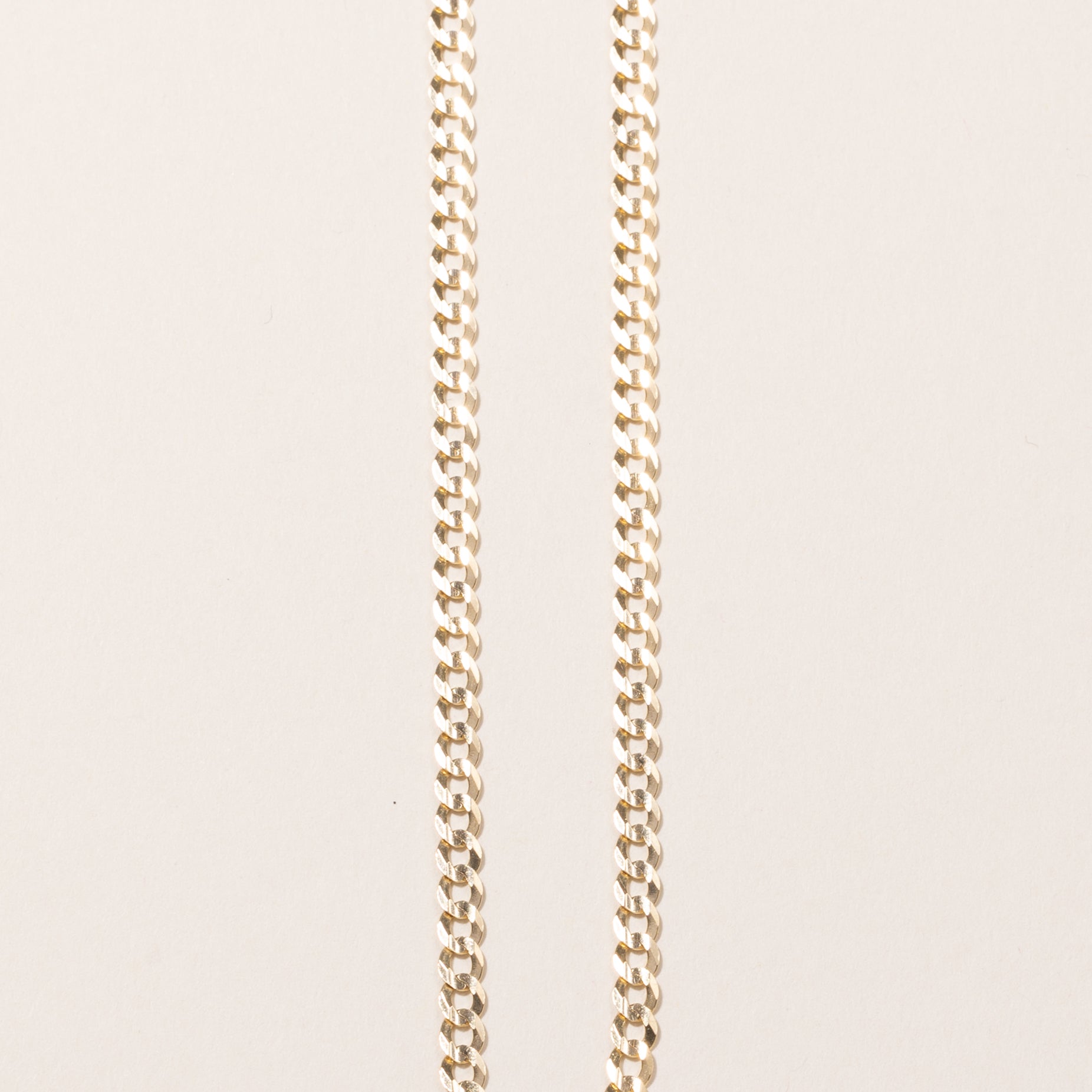 10k Yellow Gold Curb Link Chain | 22