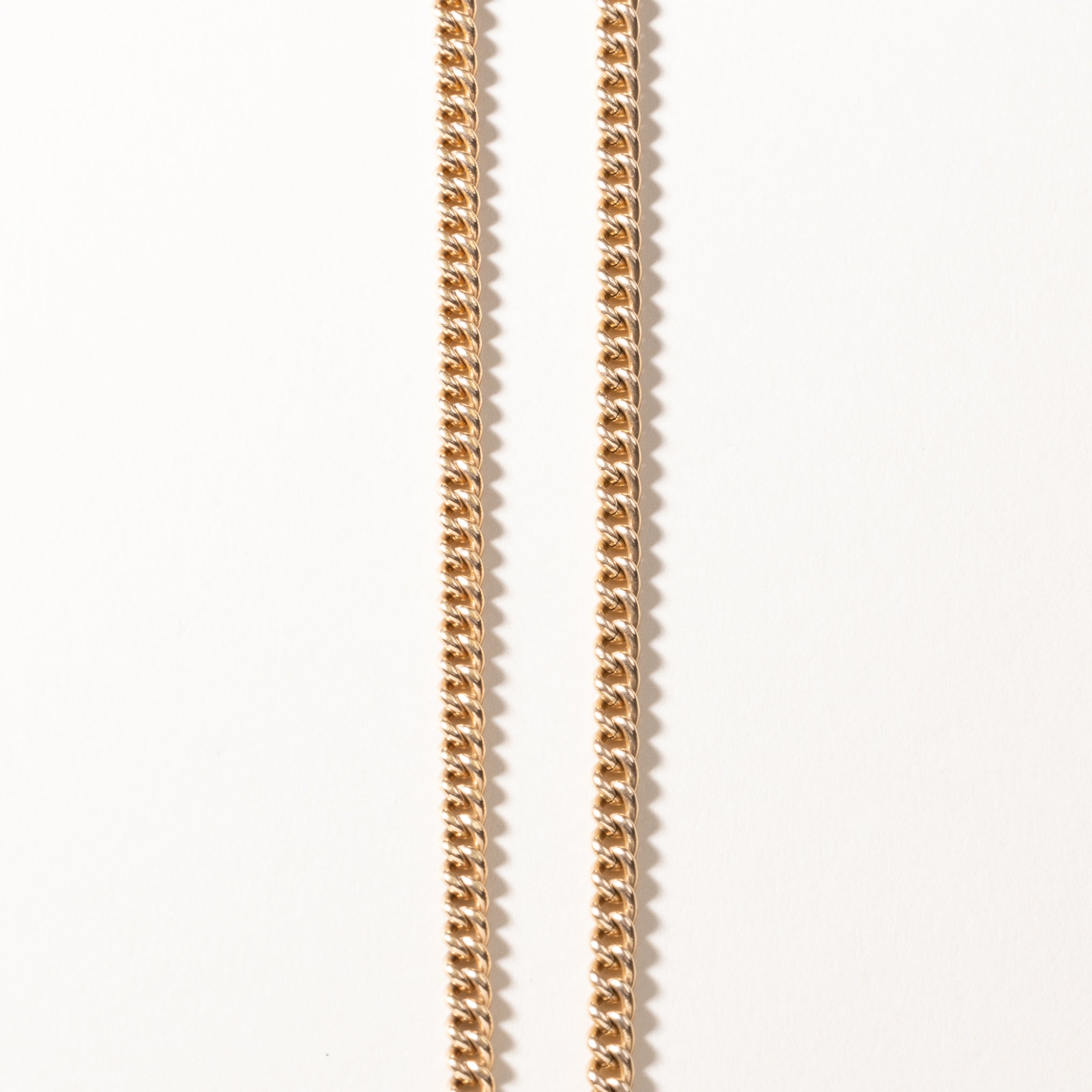 Chaîne de montre à maillons gourmette en or jaune 9 carats | 45,7 cm 