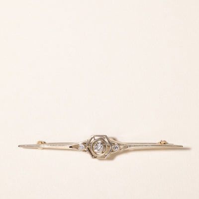 Edwardian Era Diamond Brooch | 0.12 ct |