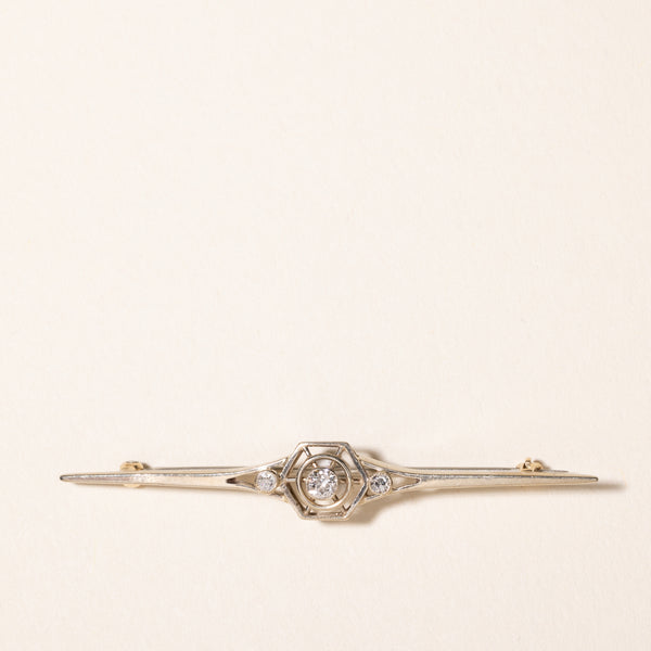 Edwardian Era Diamond Brooch | 0.12 ct |