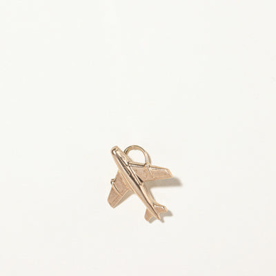 10k Yellow Gold Airplane Charm |
