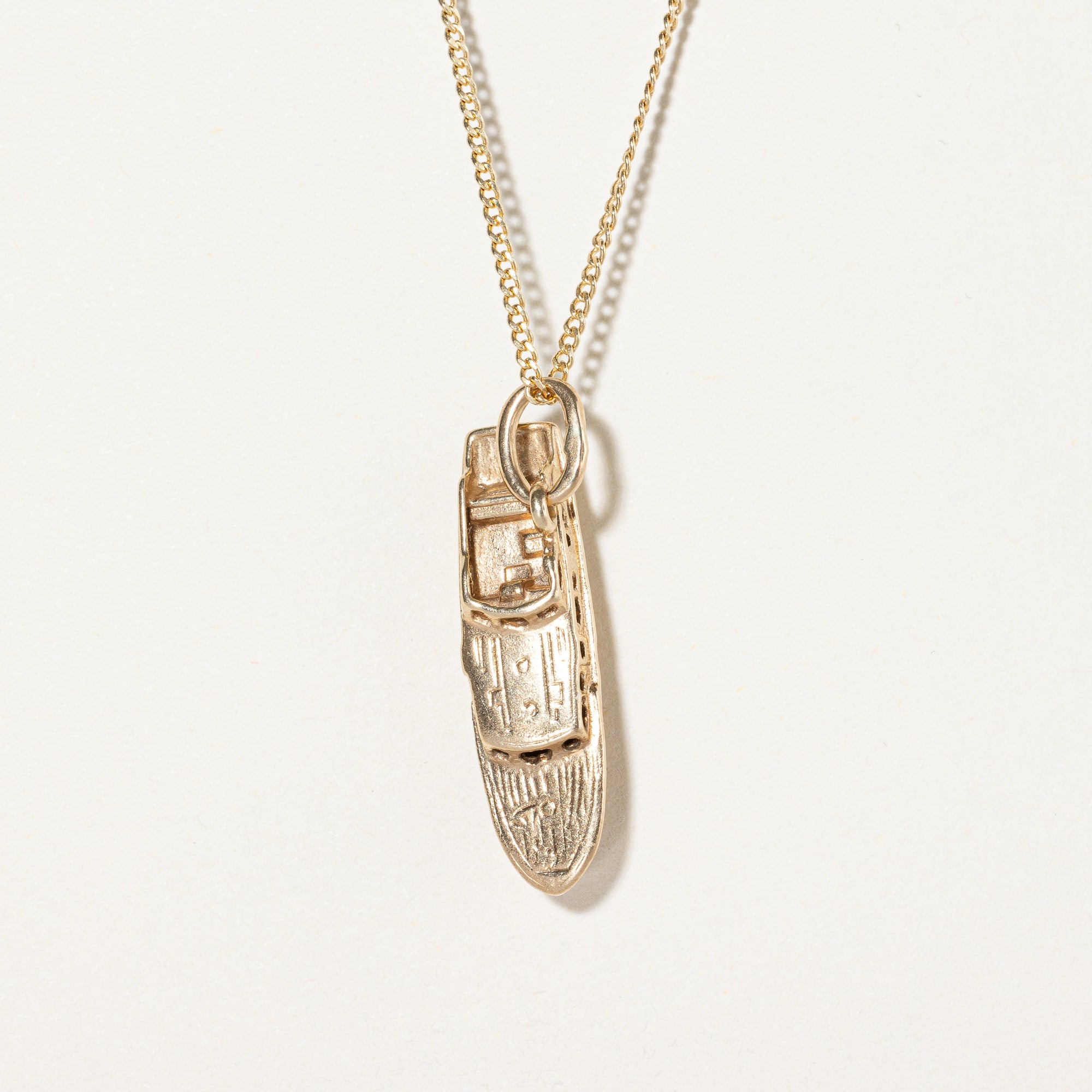 10k Yellow Gold Ship Charm |