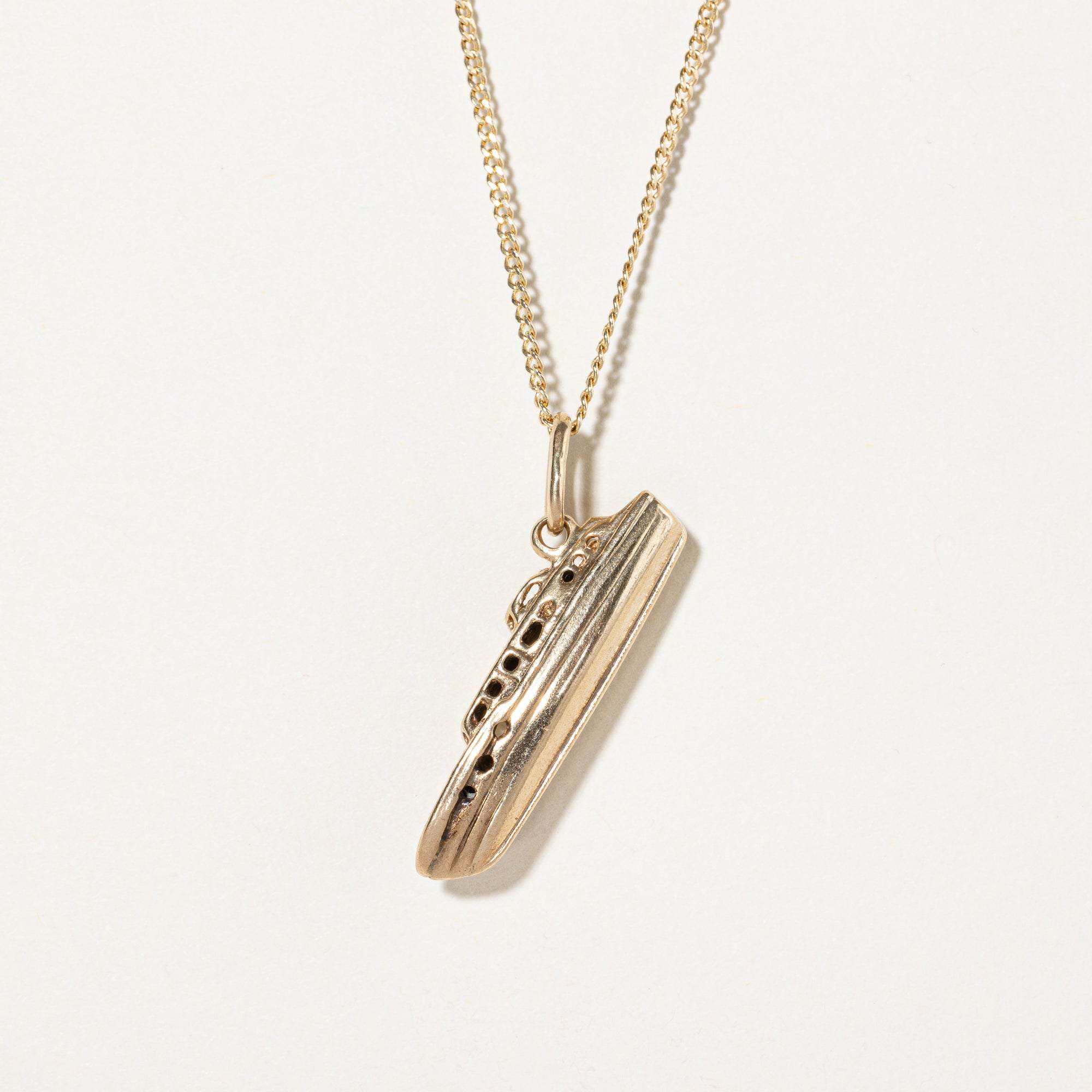 10k Yellow Gold Ship Charm |