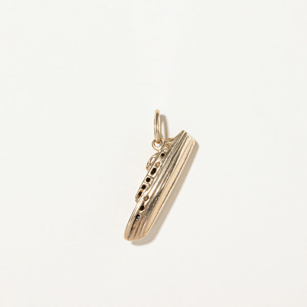 10k Yellow Gold Ship Charm |