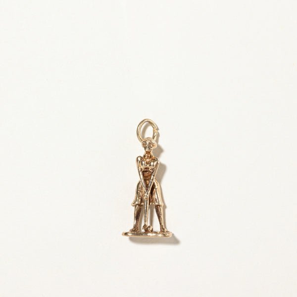 10k Yellow Gold Golfer Charm |