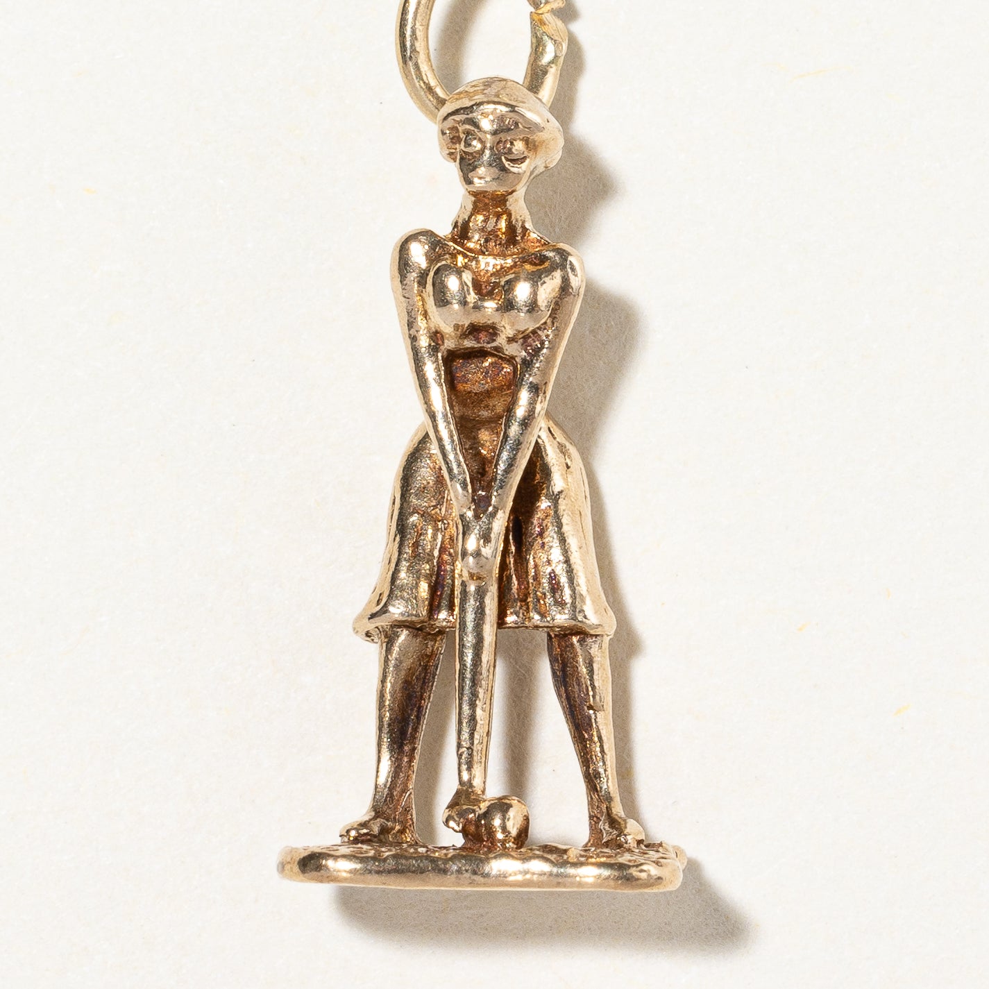 10k Yellow Gold Golfer Charm |