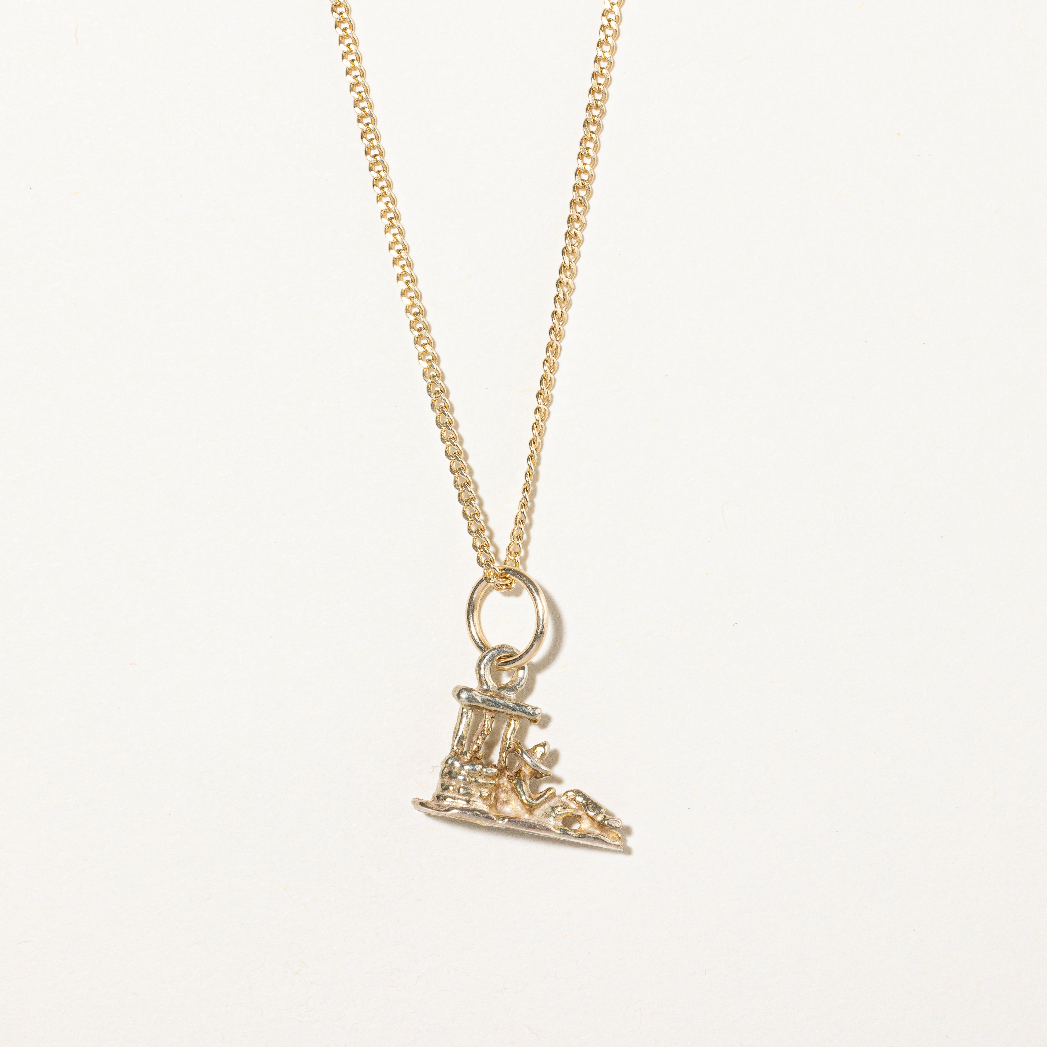 10k Yellow Gold Person & Well Charm |