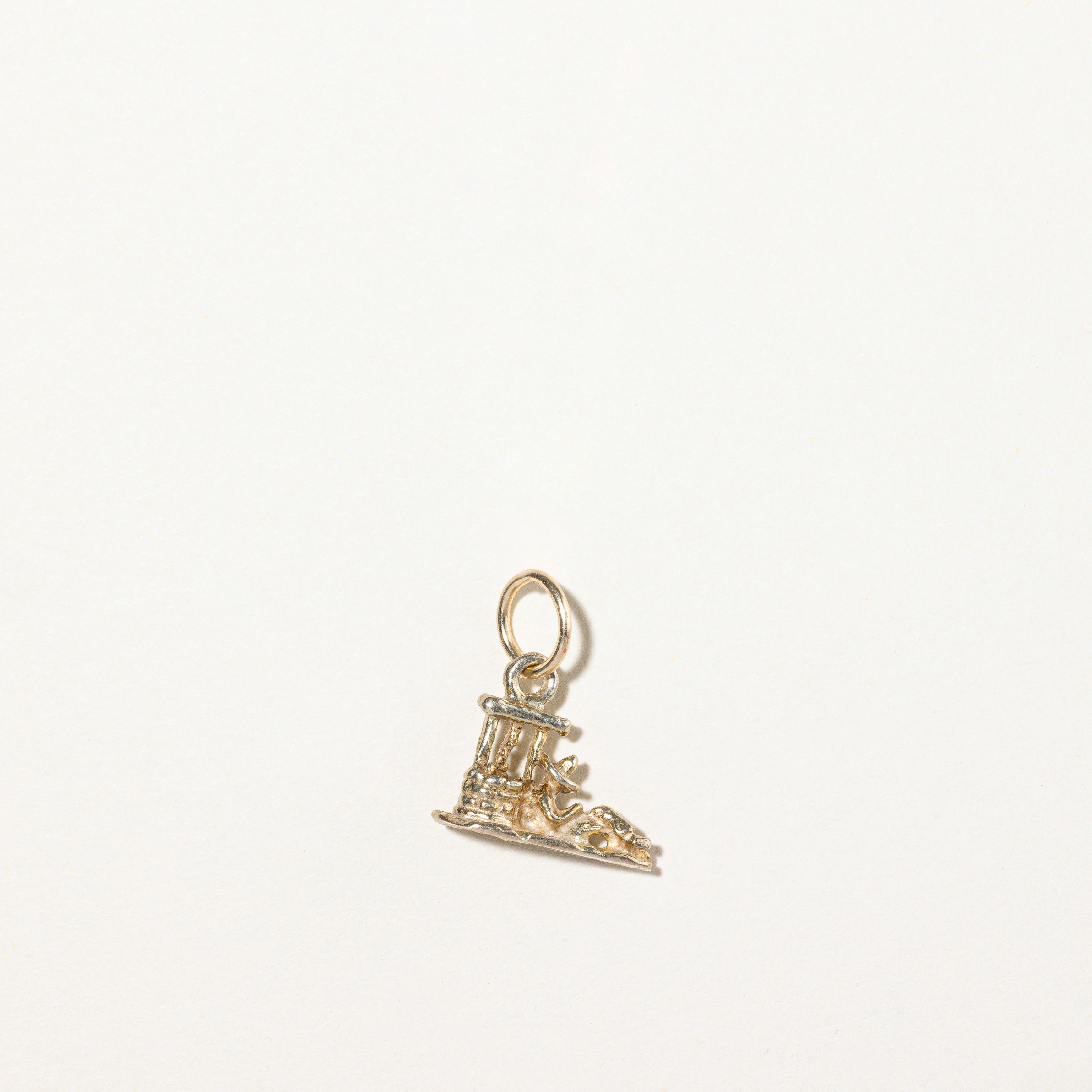 10k Yellow Gold Person & Well Charm |