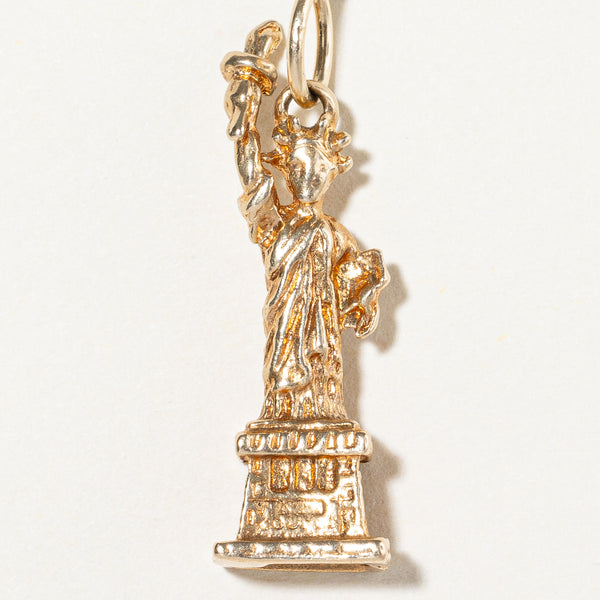 14k Yellow Gold Statue of Liberty Charm