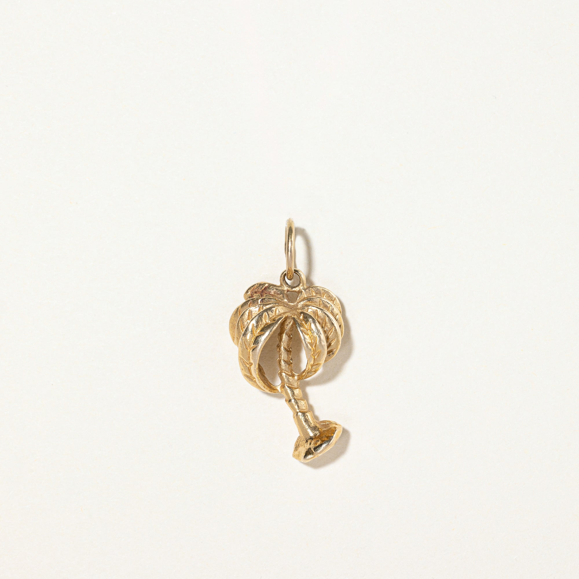 14k Yellow Gold Palm Tree Charm