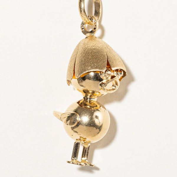 18k Yellow Gold Chick Charm