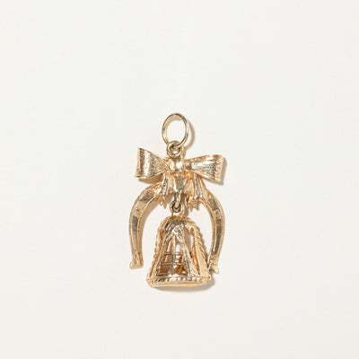 14k Yellow Gold Wedding Bell Charm