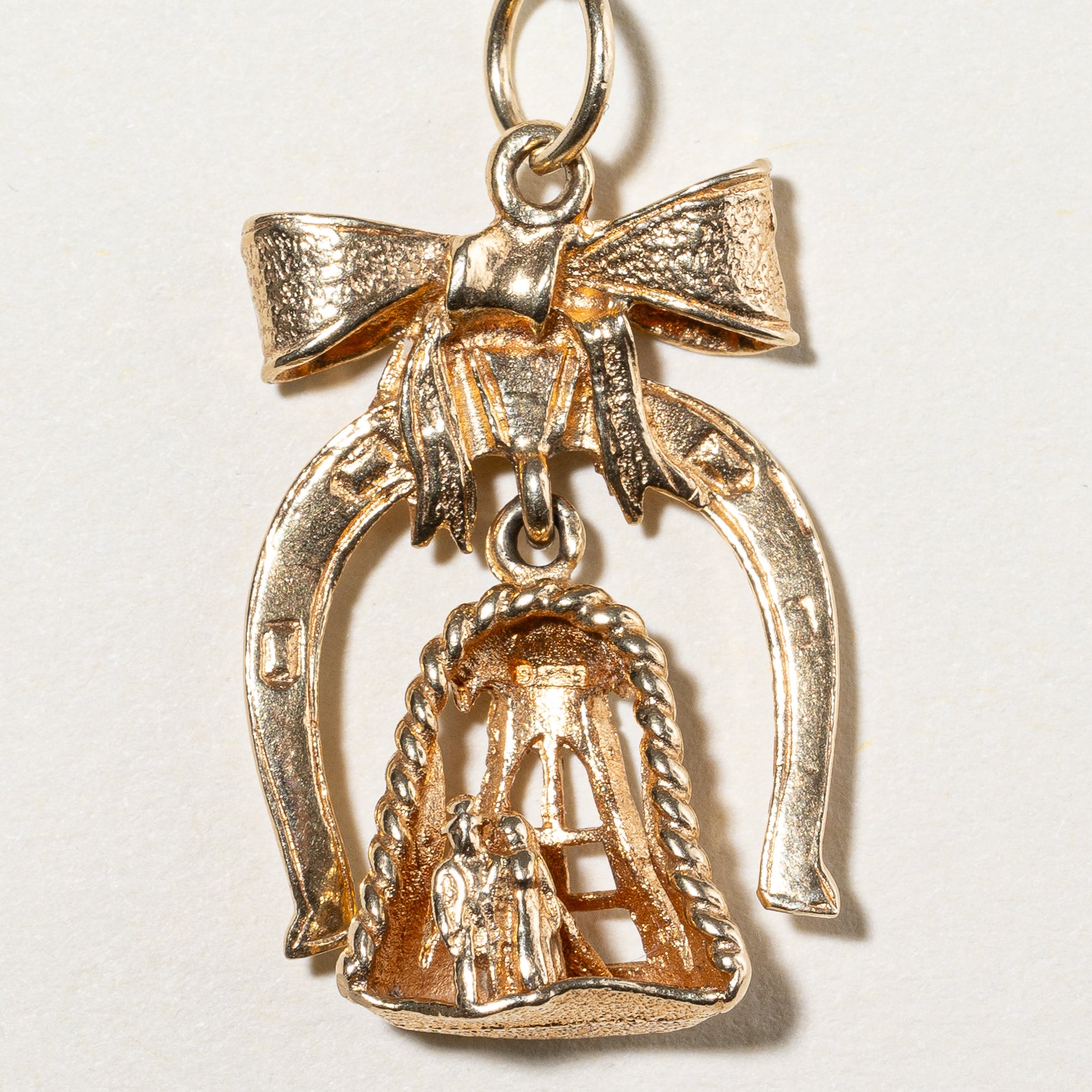 14k Yellow Gold Wedding Bell Charm