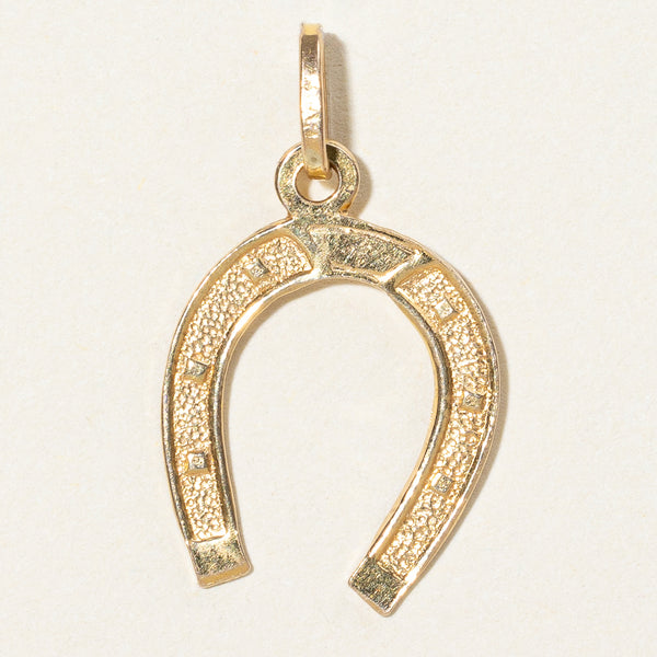 14k Yellow Gold Horseshoe Charm