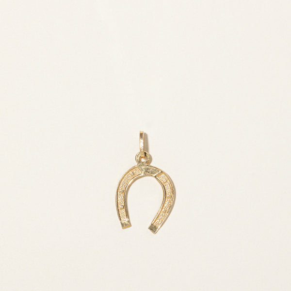 14k Yellow Gold Horseshoe Charm