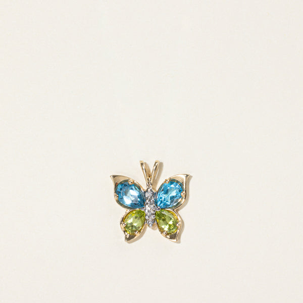 Multi Gem Butterfly Pendant | 2.33ctw |