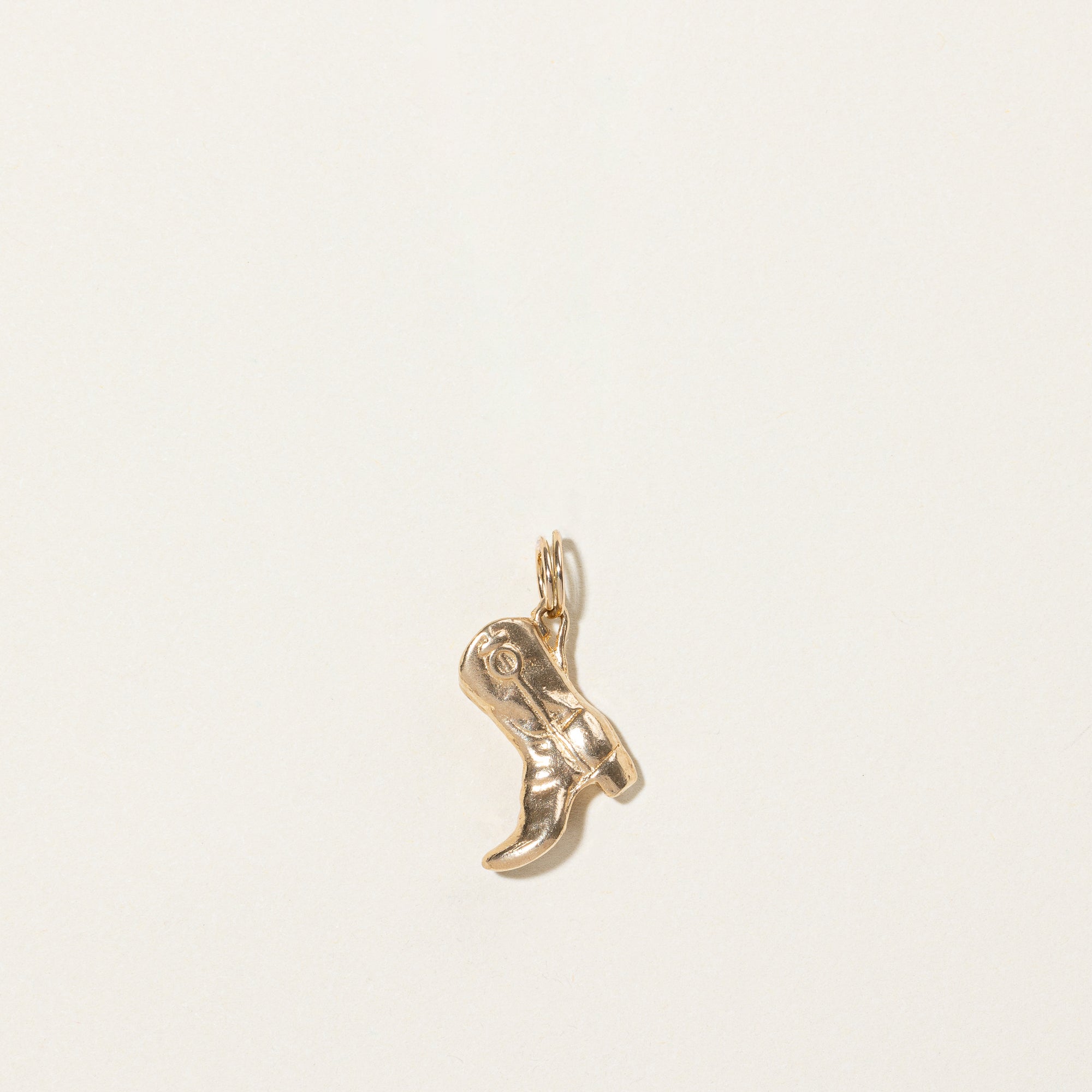 10k Yellow Gold Cowboy Boot Charm